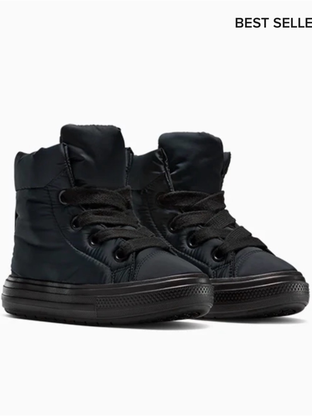 Converse Black High-Top Puffer Winter Boots